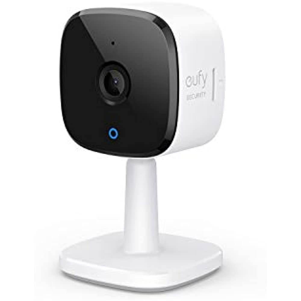 eufy Security 1080P Indoor Cam, Plug-in Security Indoor Camera with Wi-Fi, Human and Pet AI, Works with Voice Assistants, Night Vision, Two-Way Audio, HomeBase Not Required