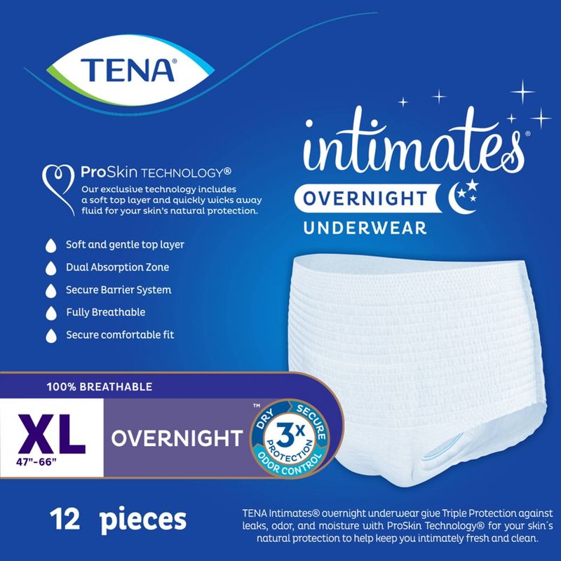 TENA Incontinence Underwear - Overnight - XL - 48ct