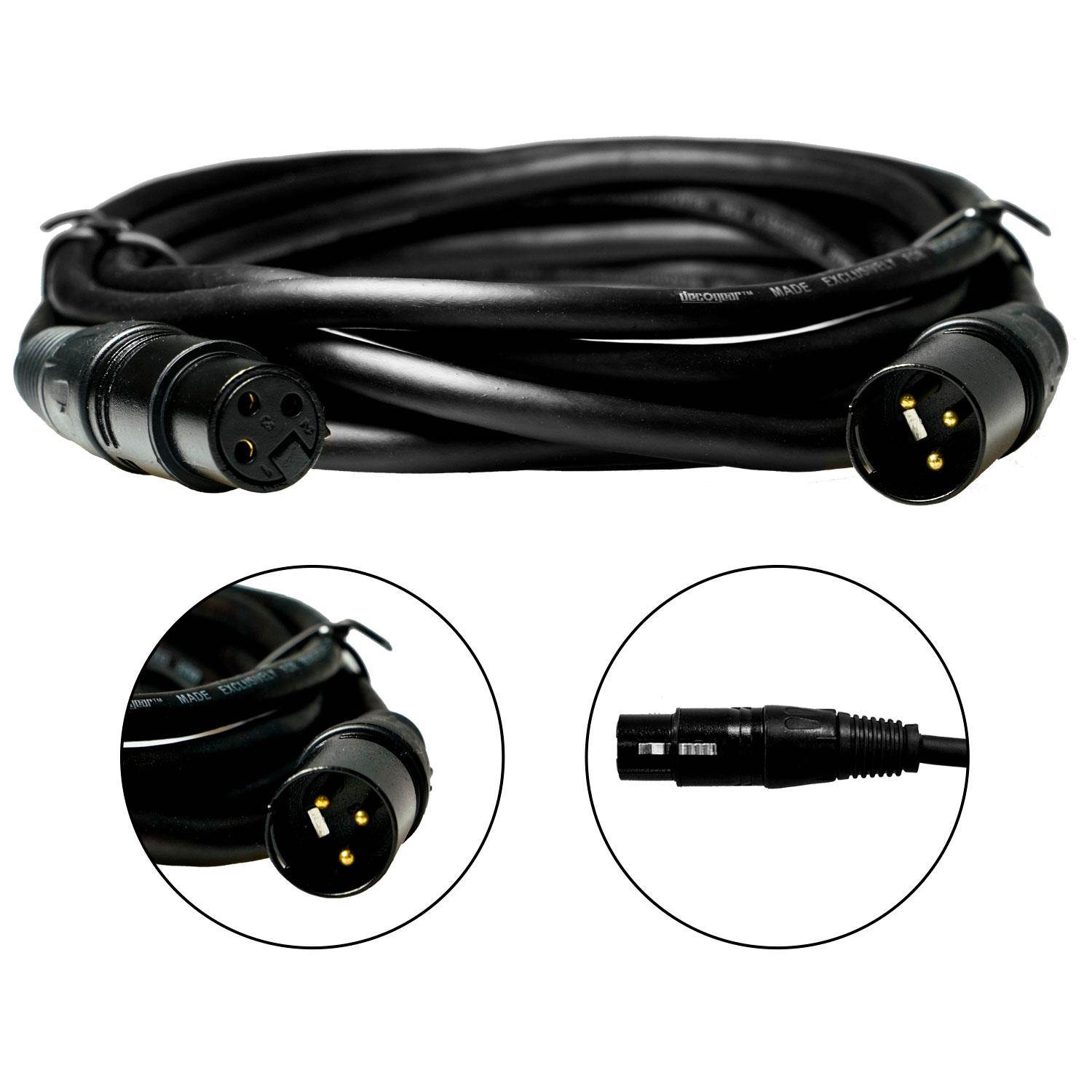 Deco Gear XLR 10' Male to XLR Female 16AWG Gold Plated Cable