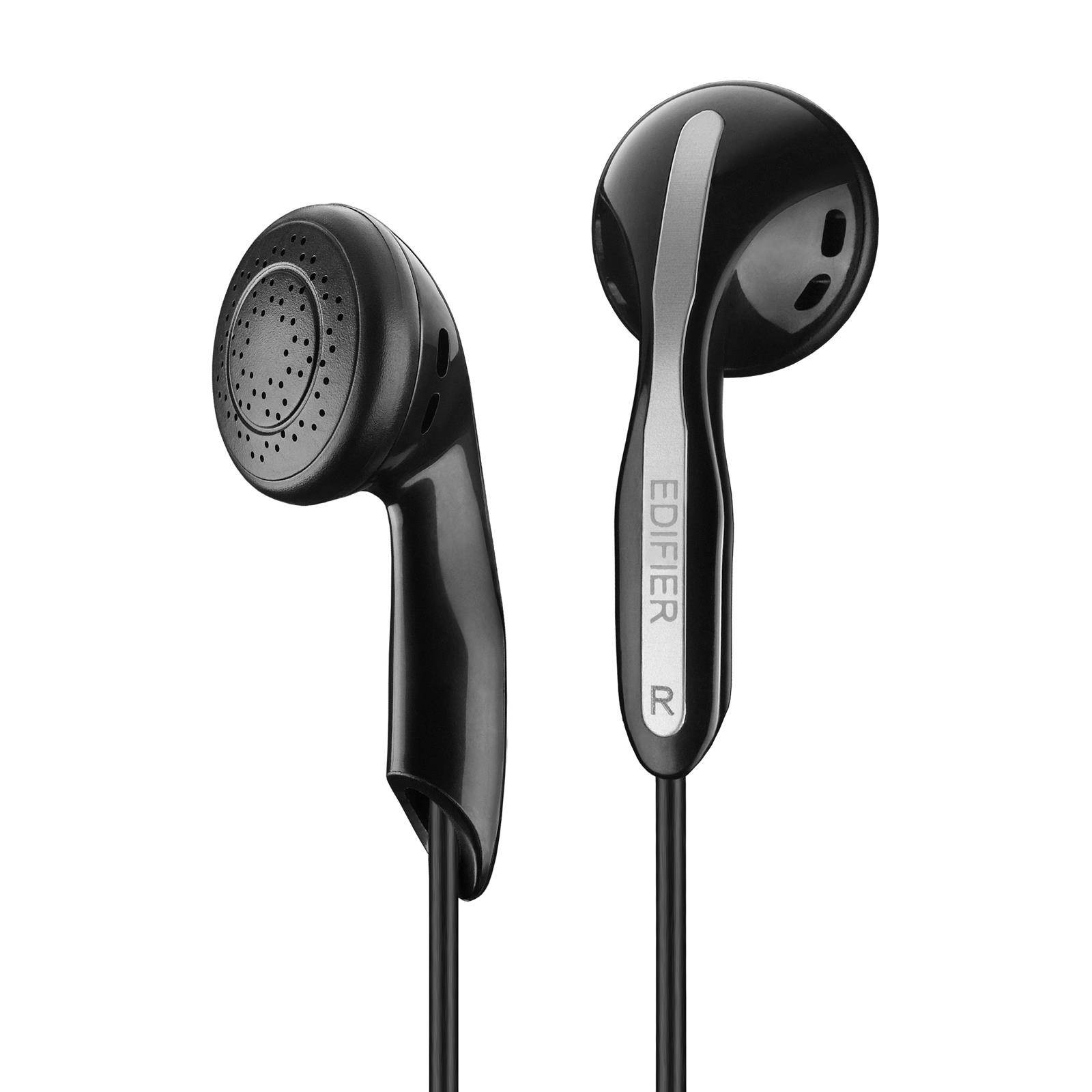Edifier H180 Headphones Hi-Fi Stereo In Ear Earphones Durable Cord Classic Ear Buds Black, White