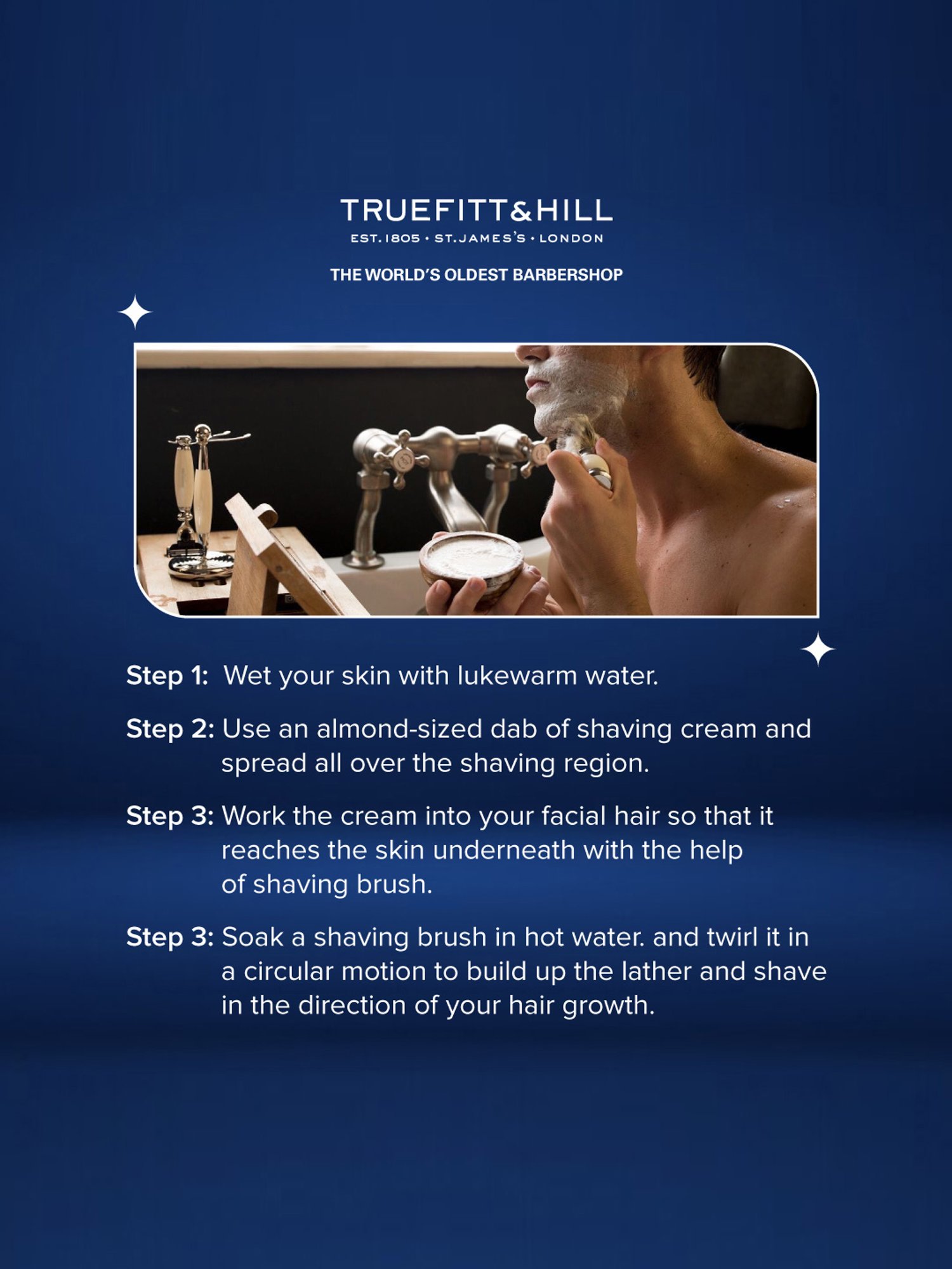 Truefitt & Hill Trafalgar Shaving Cream Bowl 190 gm for Men