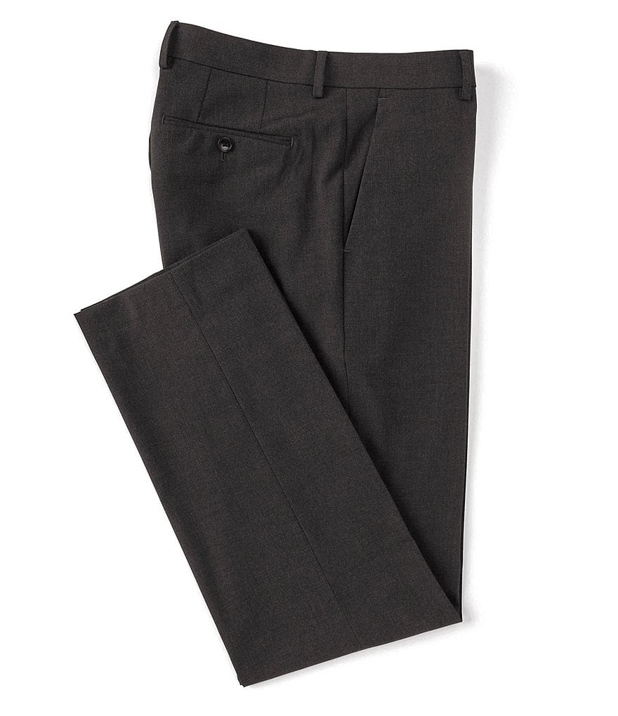 Murano Wardrobe Essentials Alex Slim-Fit Flat-Front TekFit Waistband Suit Separates Dress Pants