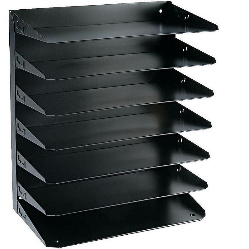 Steelmaster Multi-Tier Horizontal Legal Organizers Seven Tier Steel Black 2647HLBK