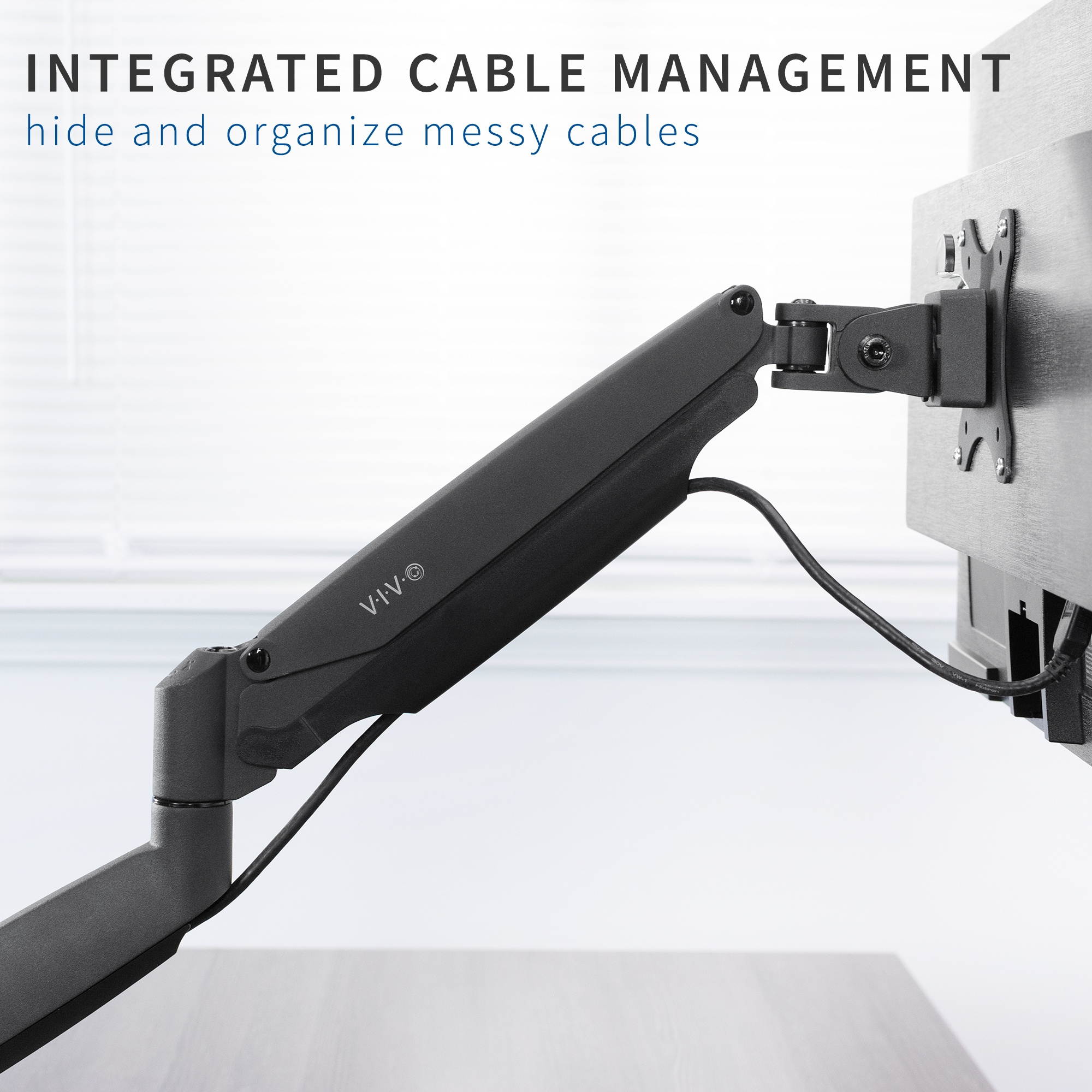 VIVO Aluminum Single Monitor Articulating Desk Mount Stand w/ Gas Spring Arm Fits up to 32" Screen (STAND-V001Q)