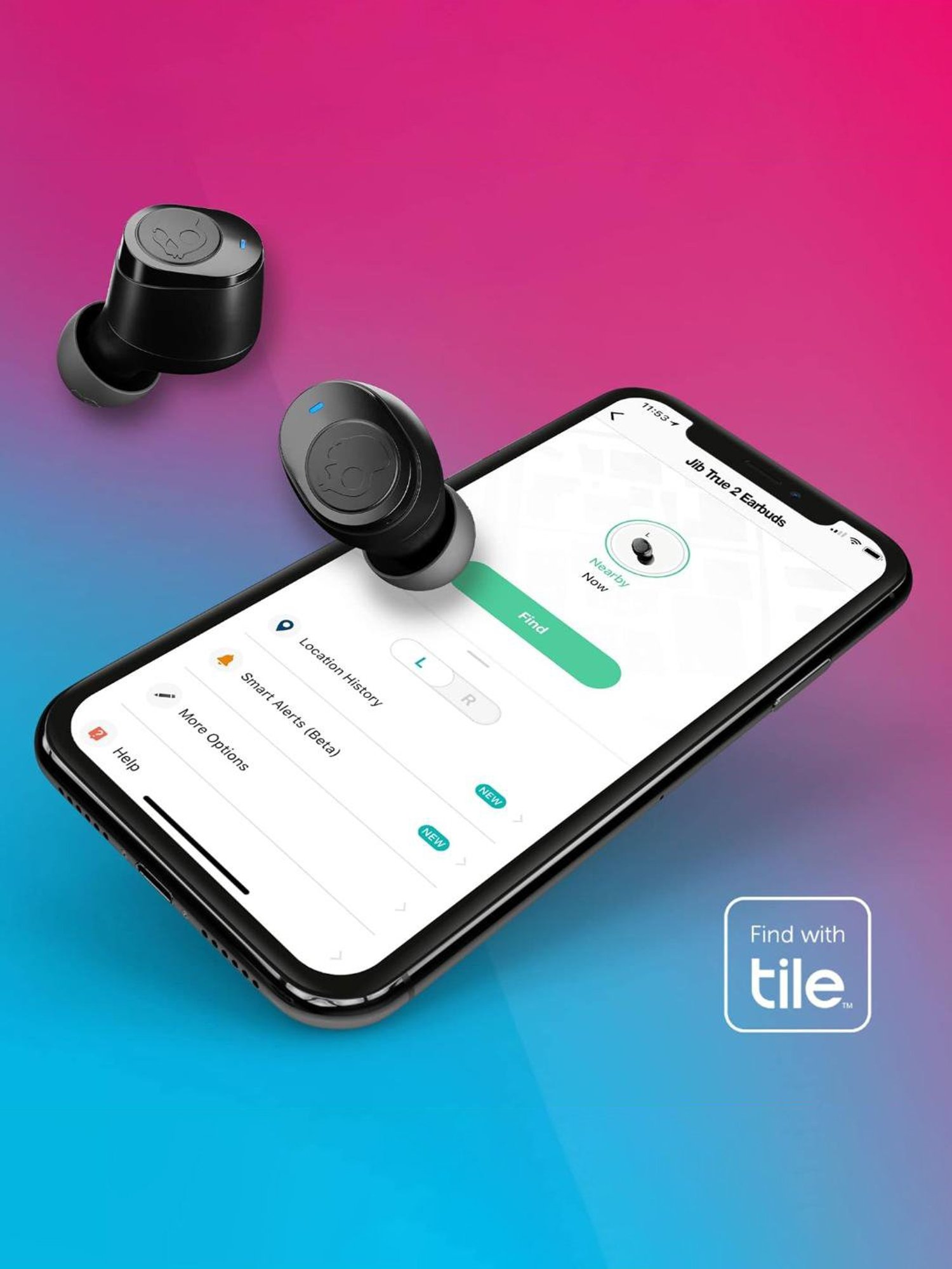 Skullcandy Jib True 2 in-Ear Wireless Earbuds with 32 Hr Battery (Black, True Wireless)