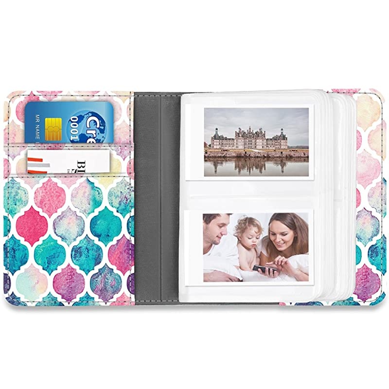 Mini Photo Album for 3Inch Film 104 Pockets Album for Fujifilm Instax Mini 11Mini 9Mini Link PrinterMini LiPlay Canon Ivy CLIQ Polaroid Kodak Instant Print Camera Moroccan Love