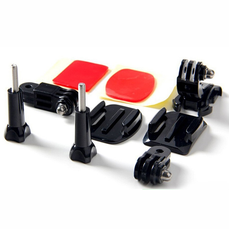 Adjustable Helmet Front Adhesive Mount Shoot Set for Gopro HD Hero 3+ 3 2 1 - Black GP019