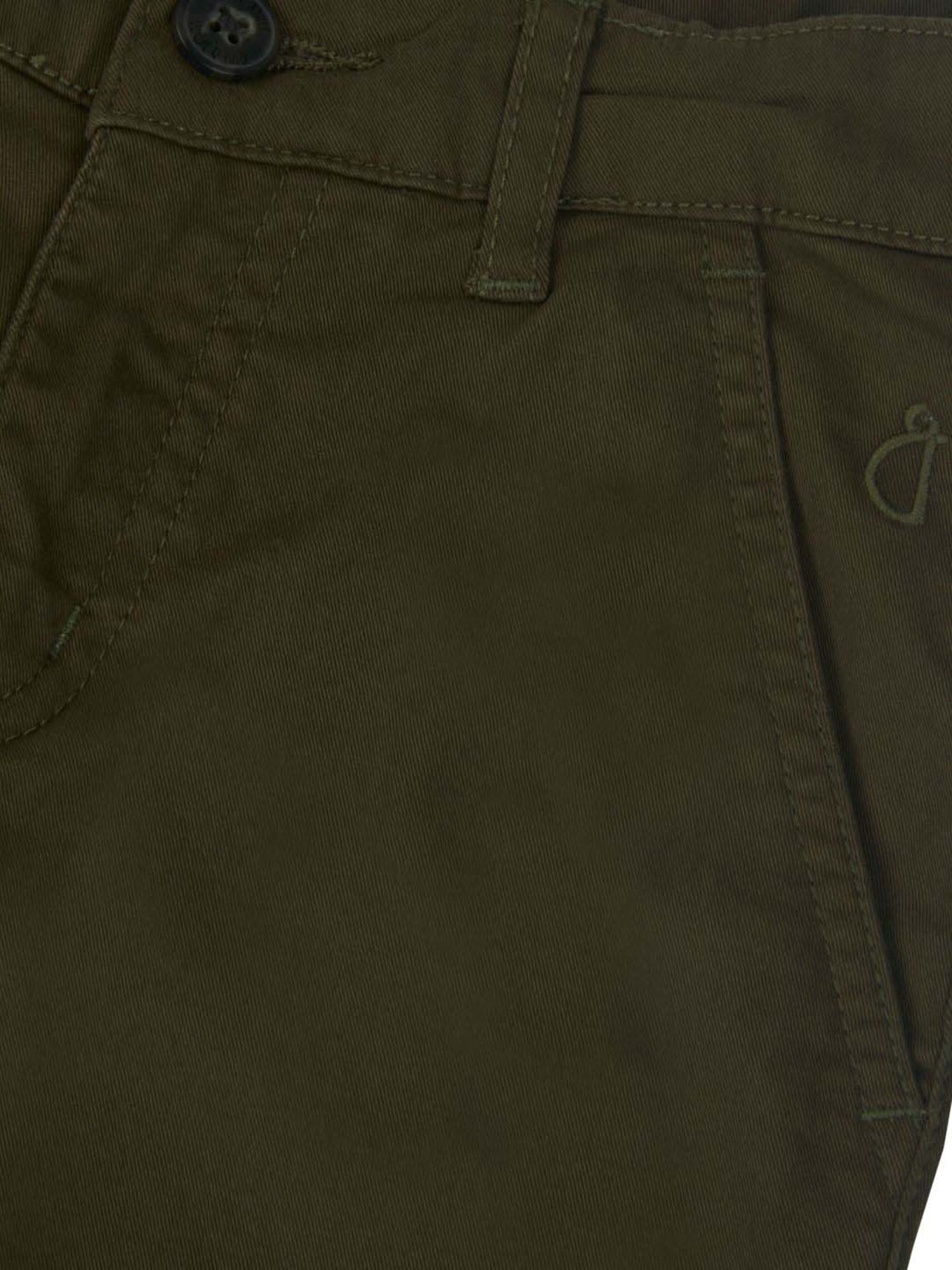 Gini & Jony Boys Green Cotton Regular Fit Trousers