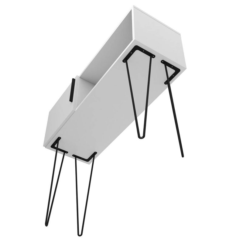 35.43" Nolita Entryway with 3 Shelves White - Manhattan Comfort