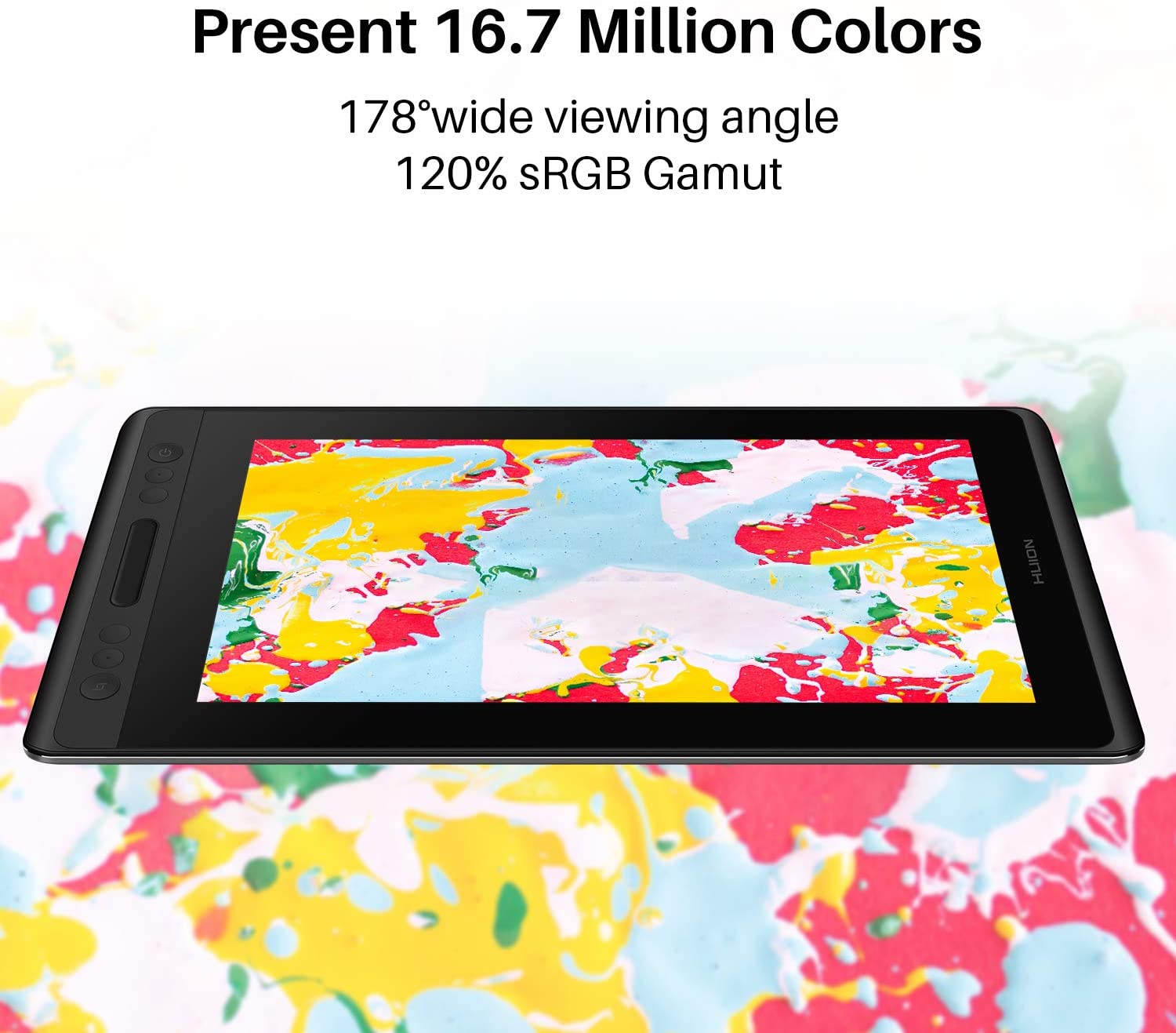 Huion KAMVAS Pro 12 Drawing Pen Display Graphics Monitor Chromebook Supported Full-Laminated Drawing Tablet with Screen Tilt Function Battery-Free Stylus 8192 Pen Pressure(GT-116)