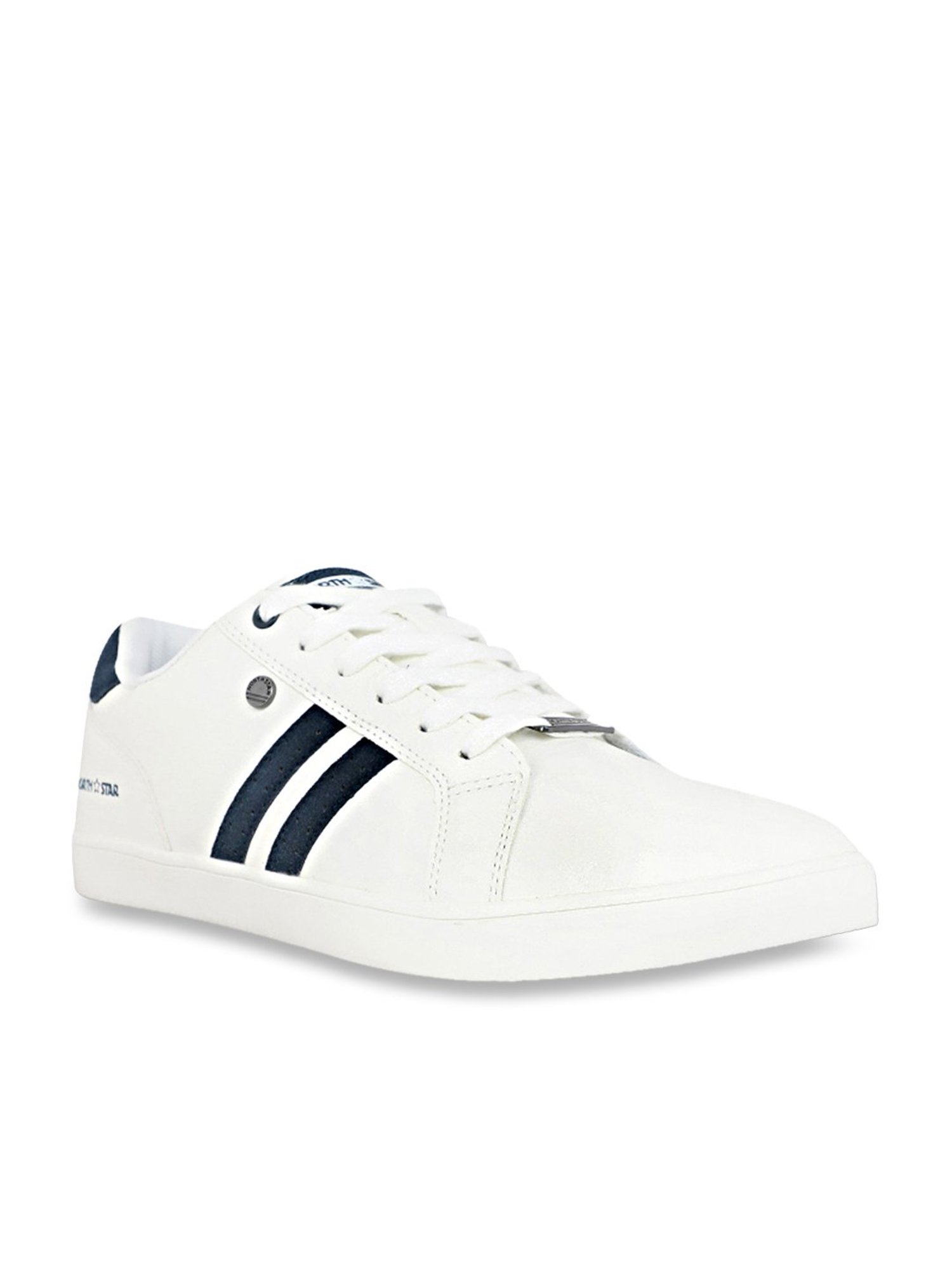 North Star by Bata Men's White Casual Sneakers