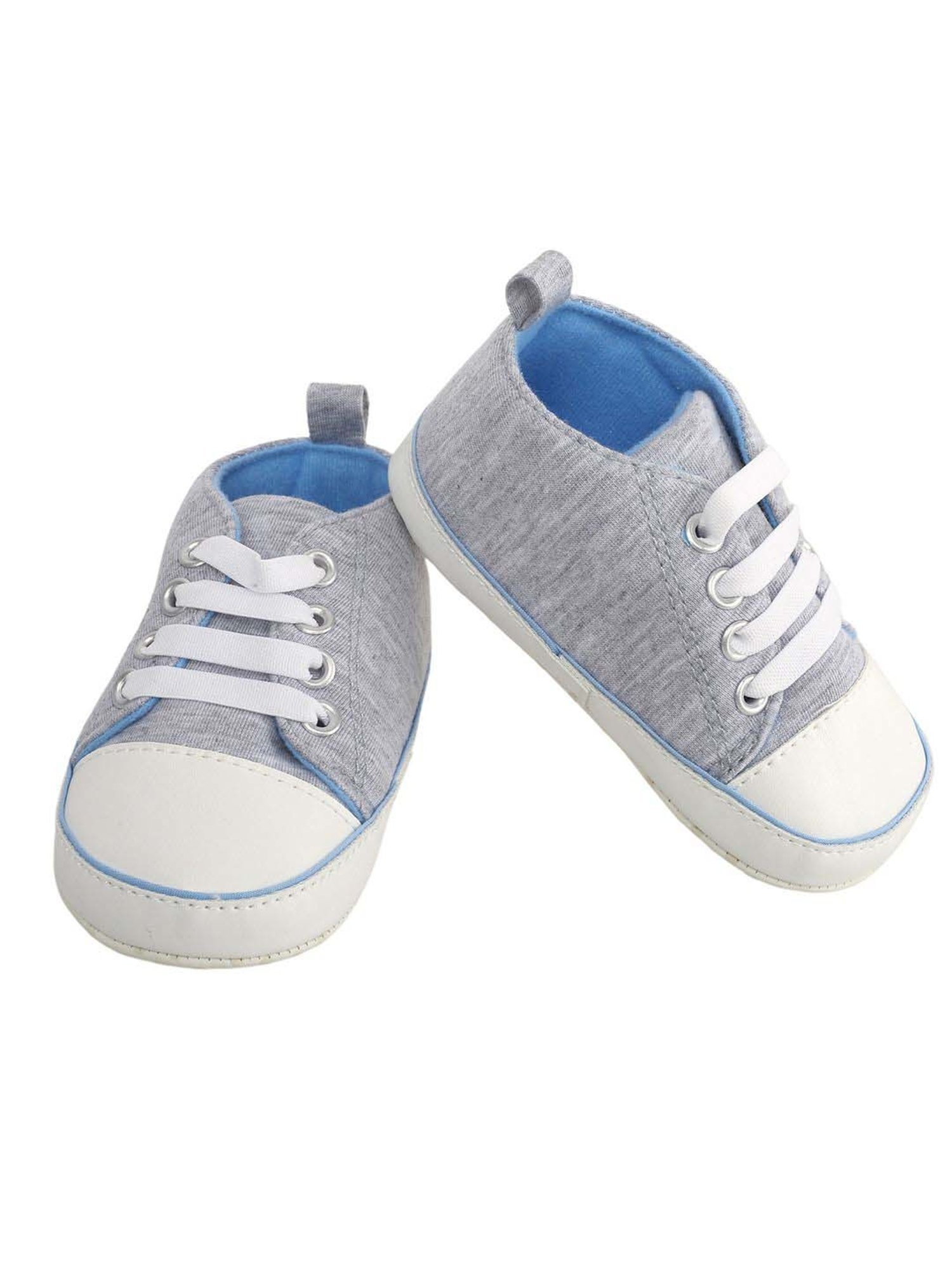 Baby Moo Kids Grey & White Casual Booties
