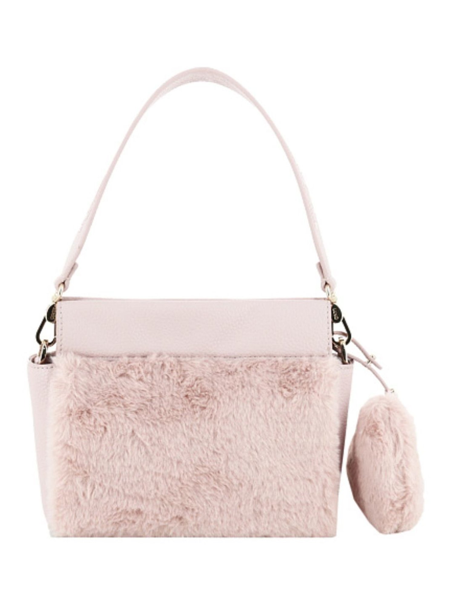 LIU JO Cameo Rose Fur Medium Shoulder Bag