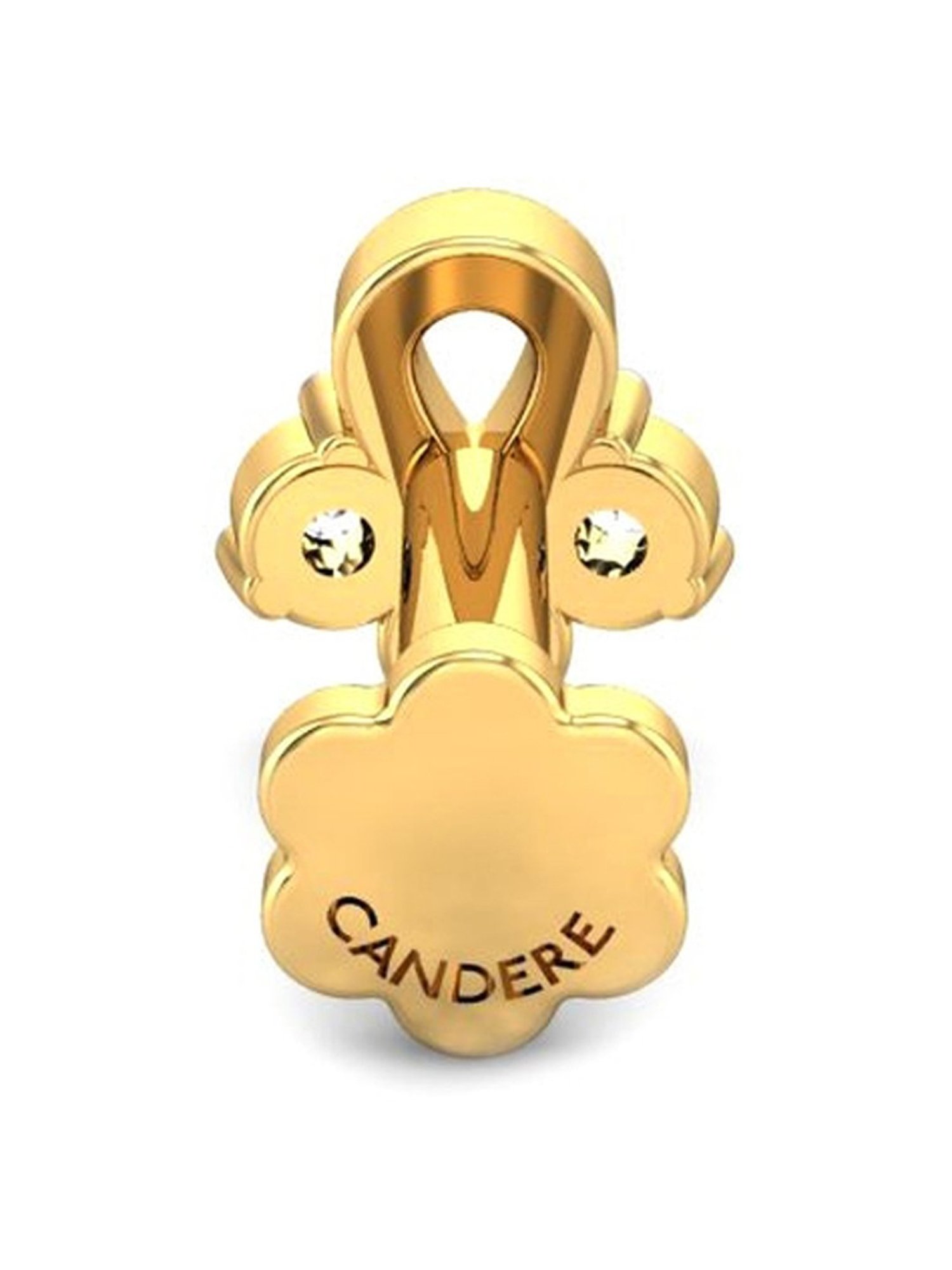 Candere by Kalyan Jewellers 18k Yellow Gold and Diamond Nosepin for Women