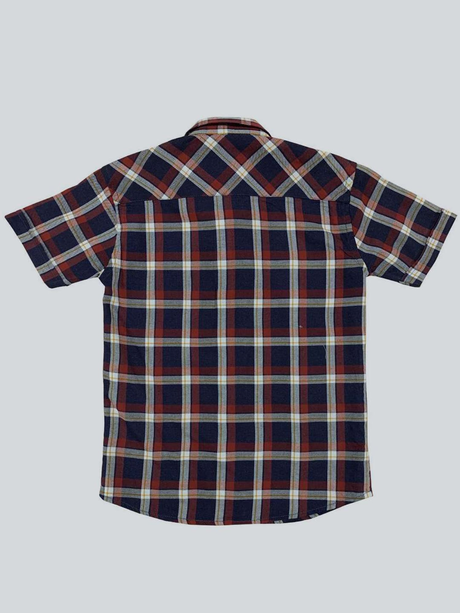 Cavio Kids Blue & White Cotton Chequered Shirt Set