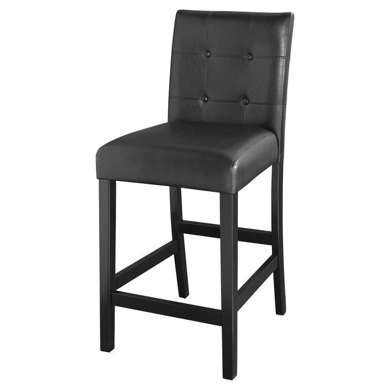 4pc Faux Marble Counter Height Dining Set Black - Dorel Living