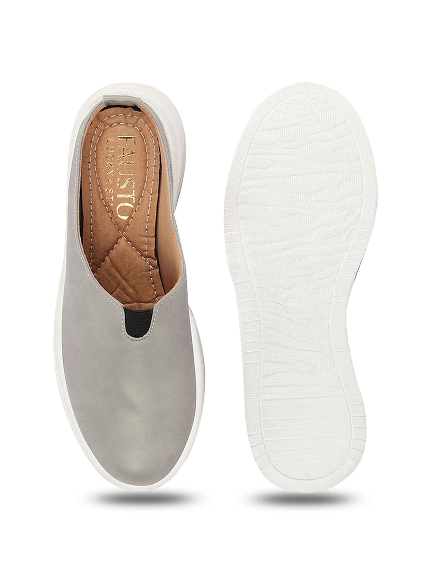 Fausto Women's Grey Mule Shoes