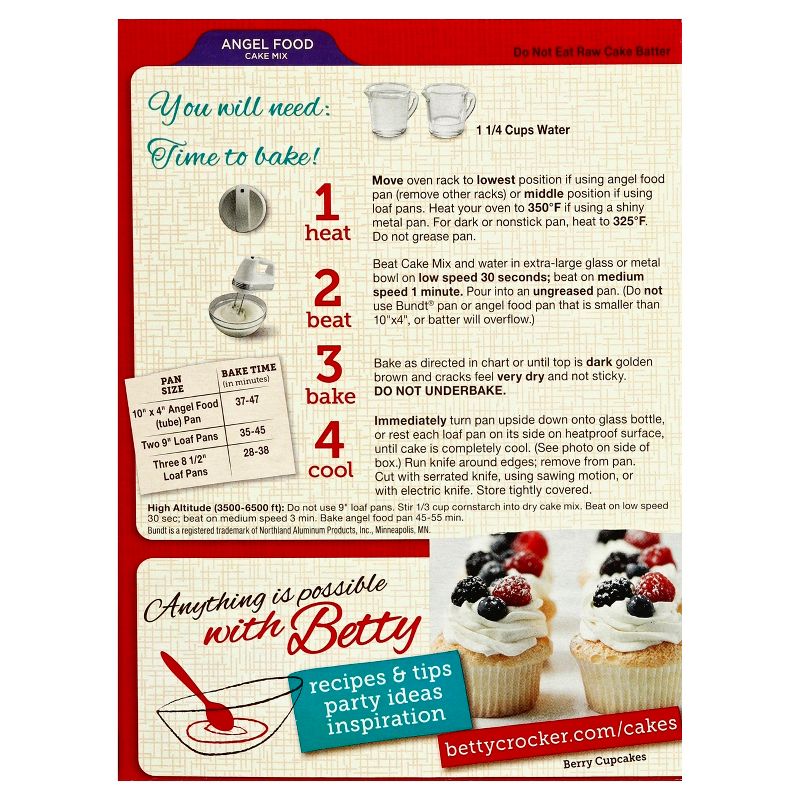 Betty Crocker Angel Food White Cake Mix - 16oz