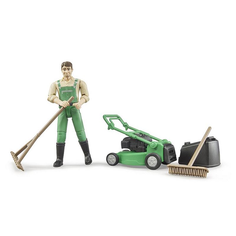 Bruder bworld Gardener with Lawn Mower and Accessories