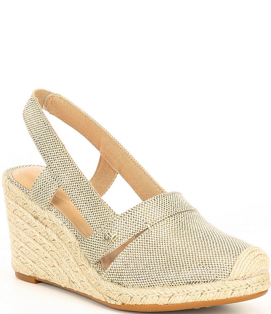 Lauren Ralph Lauren Penelopie Metallic Espadrille Wedges