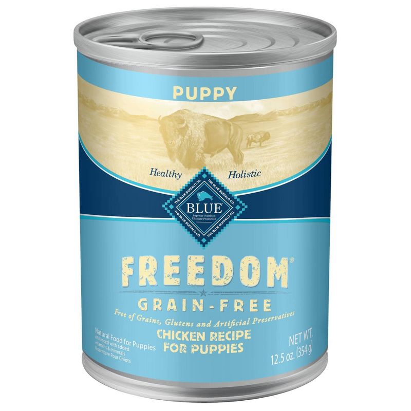 Blue Buffalo Freedom Grain Free Wet Dog Food Chicken Recipe Senior - 12.5oz/12ct Pack