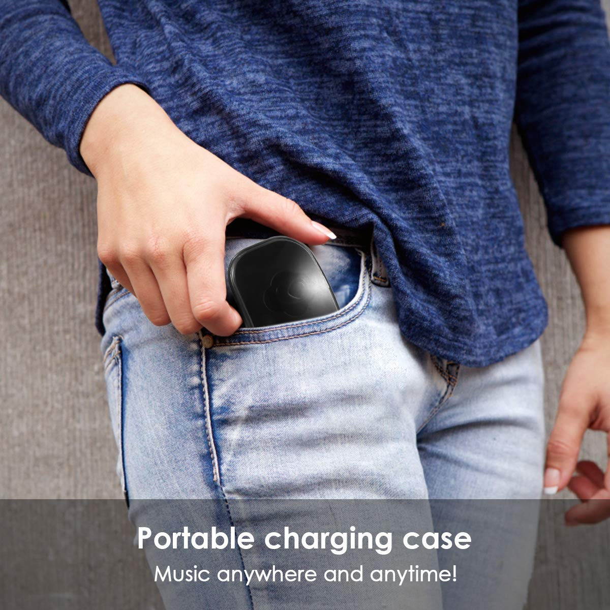 Zgeer Sport Wireless Bluetooth Headphones in-Ear Earbud Noise Cancelling Headsets with Charging Box