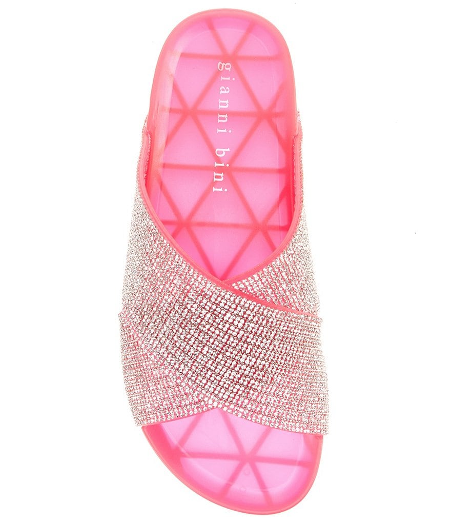 Gianni Bini Emersinne Rhinestone Crossband Jelly Slides