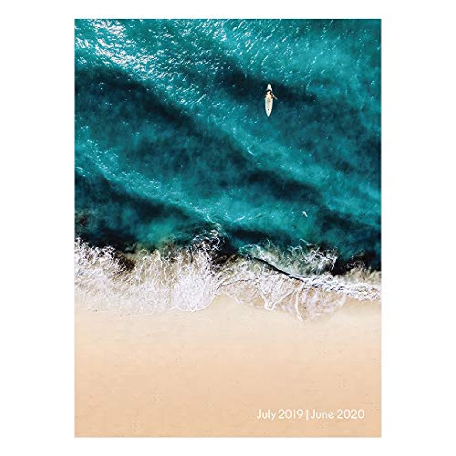 July 2019 - June 2020 Surf Waves Medium Monthly Planner