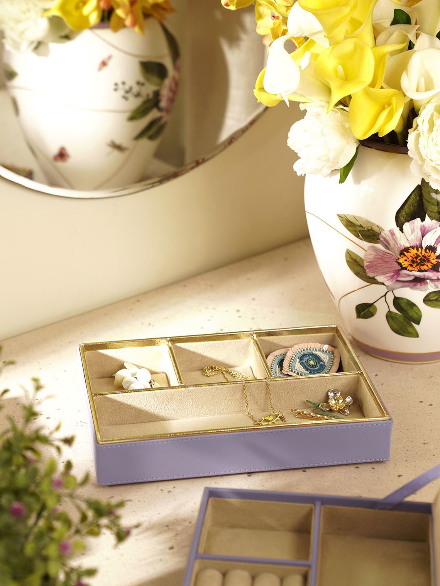 Pure Home and Living Purple Faux Leather Organisers