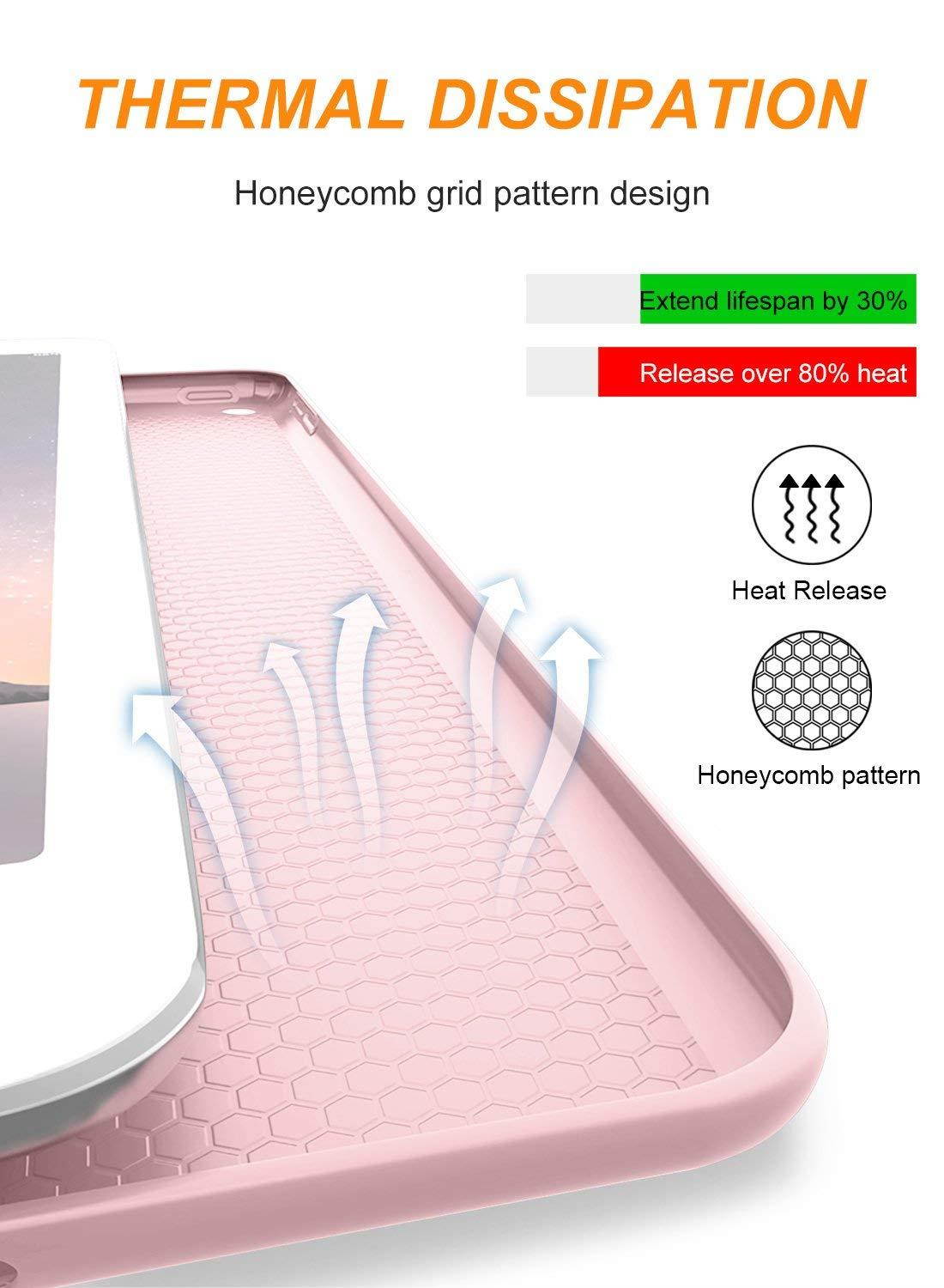 DTTO iPad 9.7 Case 2018 iPad 6th Generation Case/2017 iPad 5th Generation Case, Slim Fit Lightweight Smart Cover with Soft TPU Back Case for iPad 9.7 2018/2017 [Auto Sleep/Wake] - Rose Gold