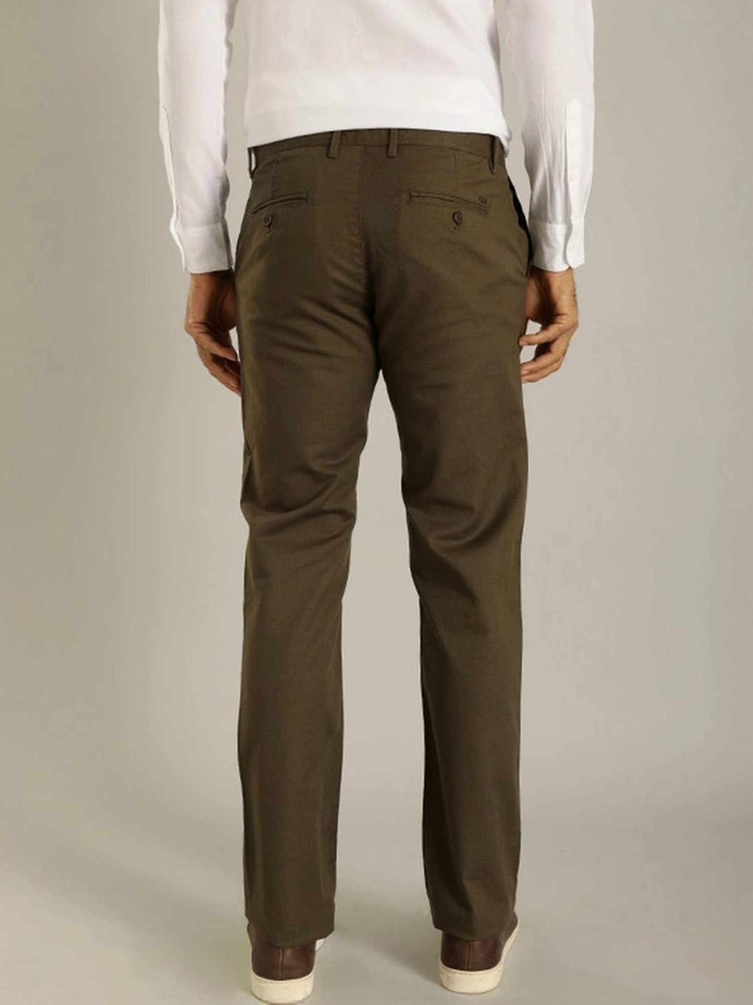 Indian Terrain Brown Regular Fit Trousers
