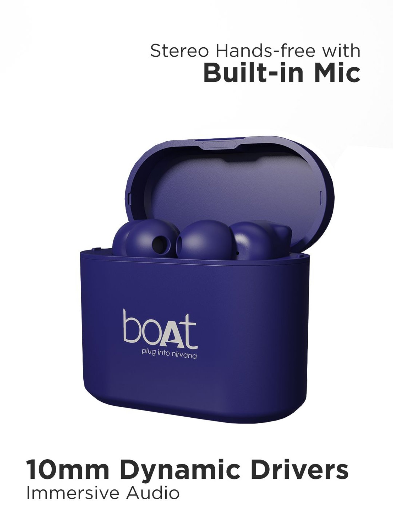 boAt Airdopes 402 True Wireless Earbuds with IPX4 Water Resistance (Bold Blue)