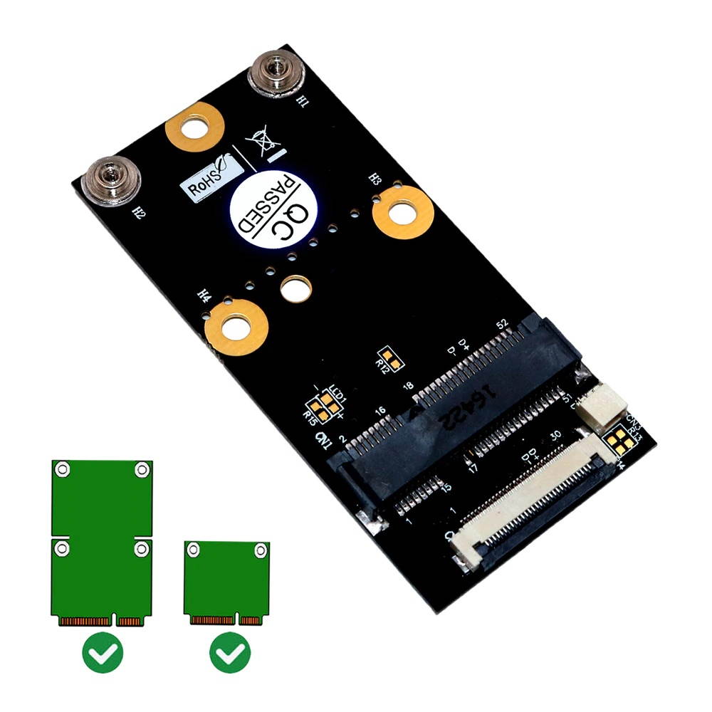 M.2 Wifi Adapter M.2 NGFF Key B+M to Mini PCI E Wifi Network Card M.2 to Mini PCI Express Wifi Bluetooth Adapter with FFC Cables