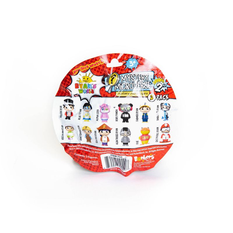 Ryan's World Blind Bag Micro Mystery Figure 2pk