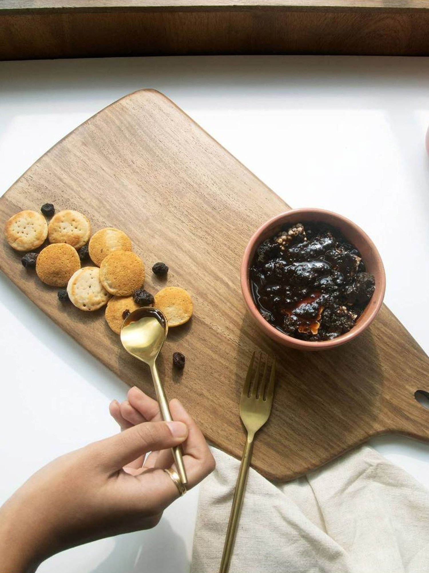 Crayton Beige & Brown Bamboo Chopping Board - Set of 1