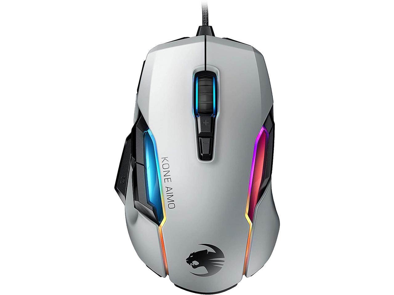 ROCCAT Kone AIMO Remastered ROC-11-820-WE White Wired Optical RGBA Smart Customization Gaming Mouse