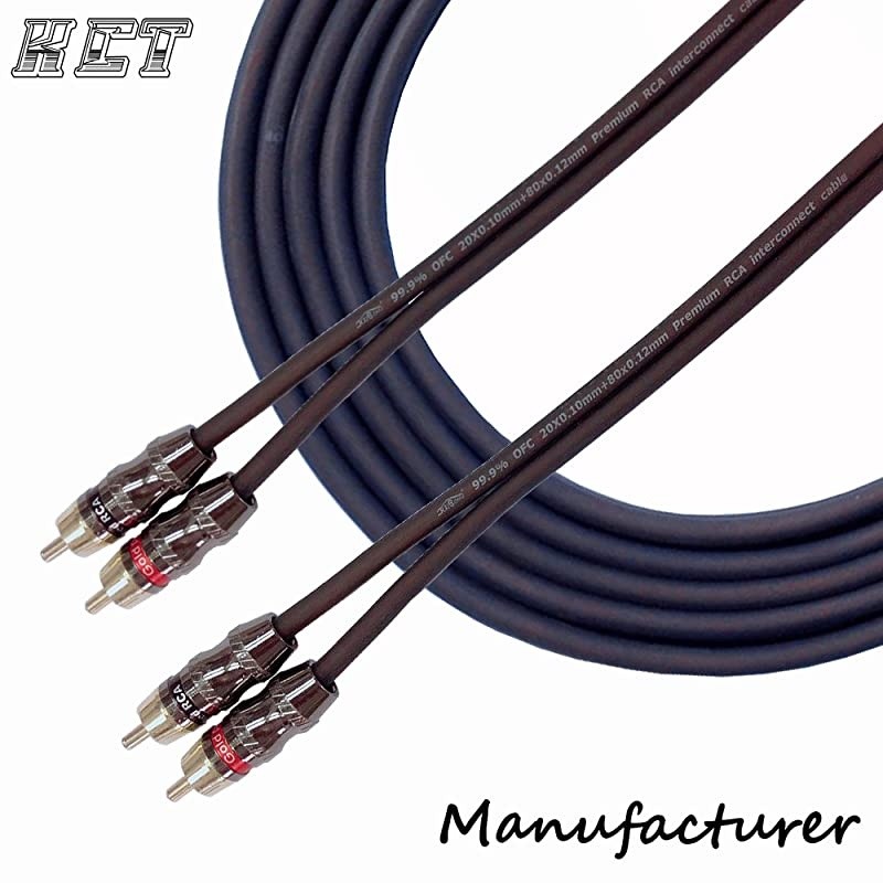 Three Shielded Metal Plug RCA Audio Cable Oxygen Free Copper interconnect Cable