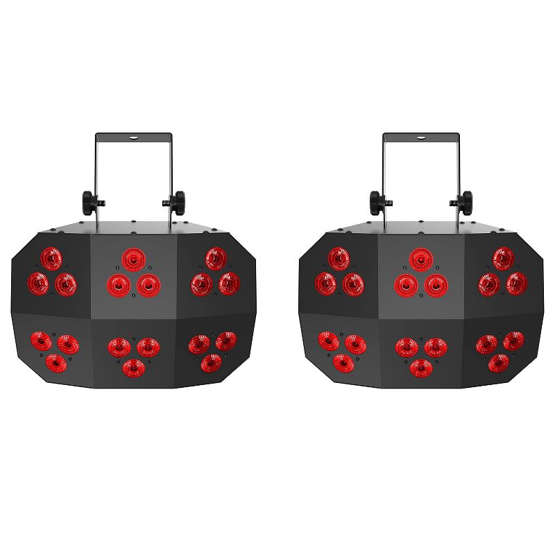 Chauvet DJ Wash FX2 Professional Quad Color Multi Purpose LED Effect Lighting Kit (2 Pack)