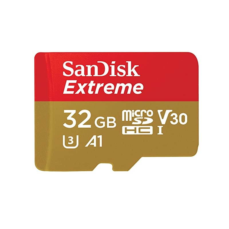 32GB Extreme microSDHC UHSI Memory Card with Adapter C10 U3 V30 4K A1 Micro SD SDSQXAF032GGN6MA