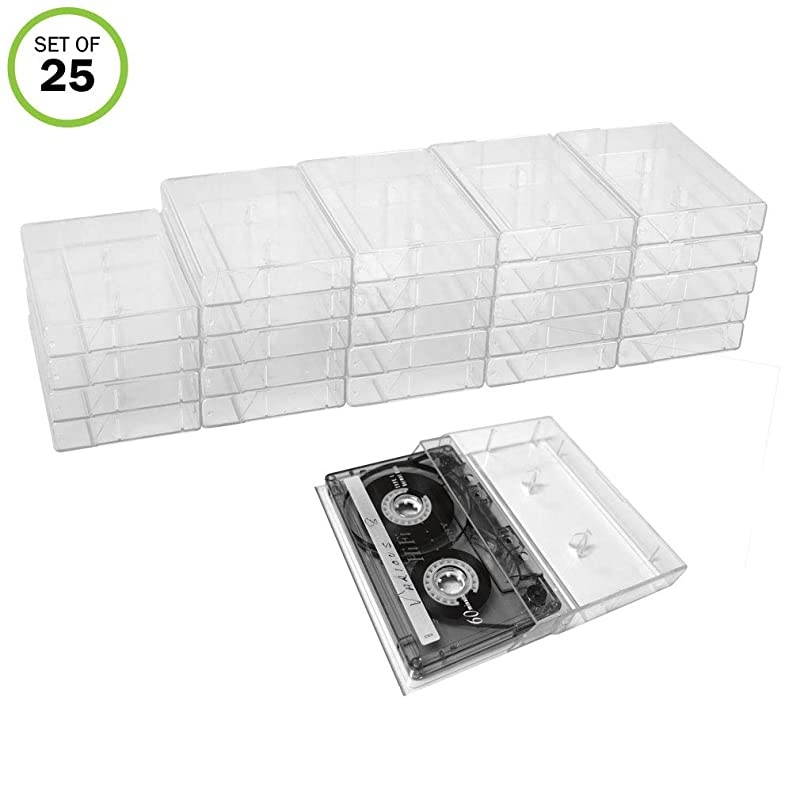 Cassette Tape CasesClear Plastic StorageAudioNo ScratchDirtSet25