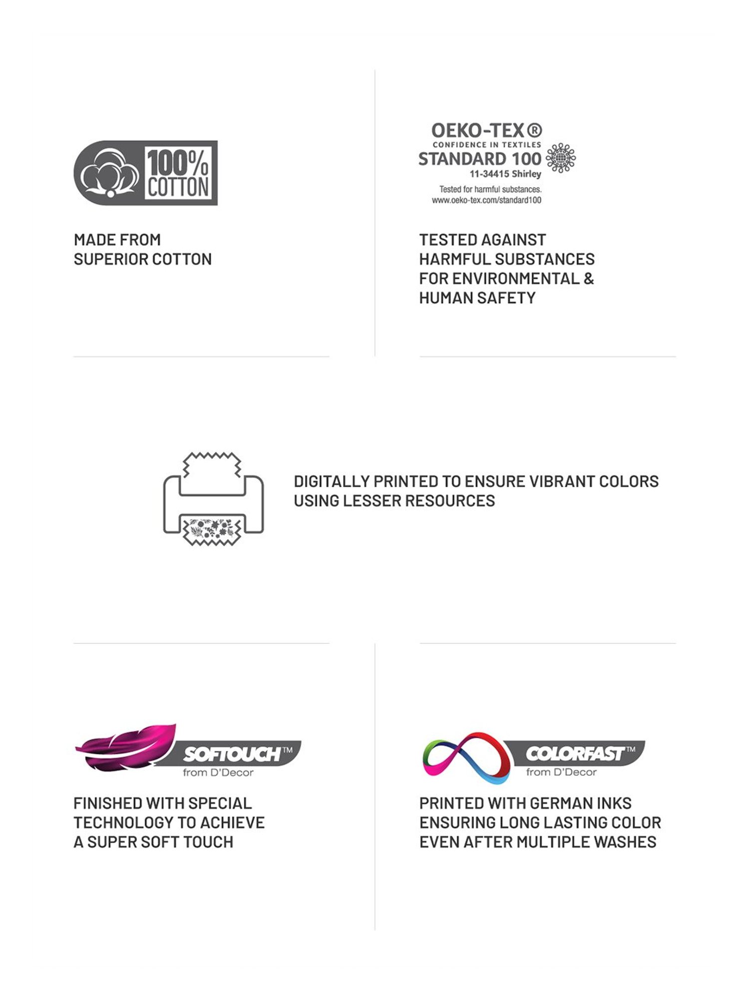 DDecor Floral Brown 136 TC Cotton Double Bedsheet with 2 Pillow Covers