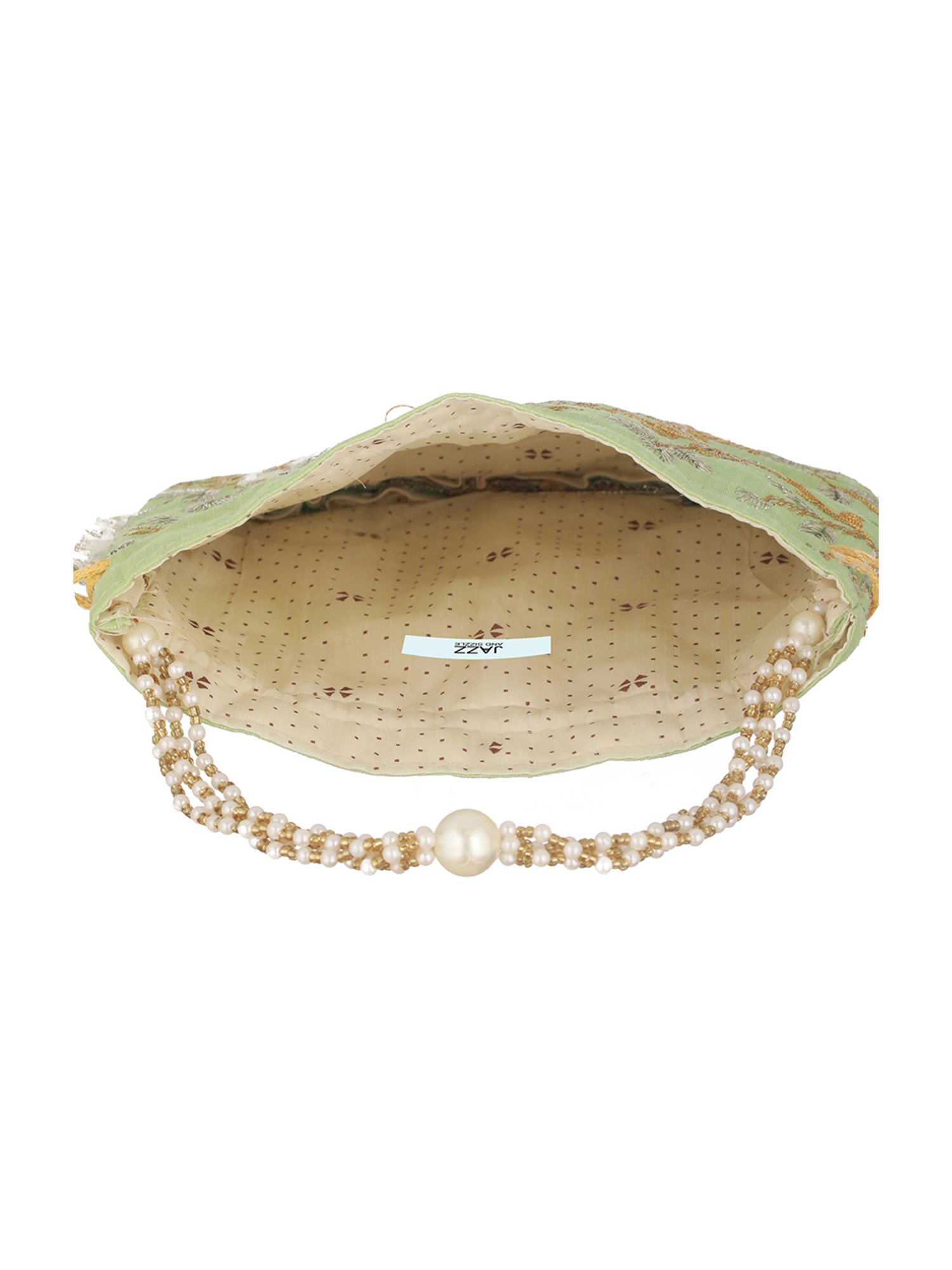 Aatmana Green & Gold Embellished Small Potli