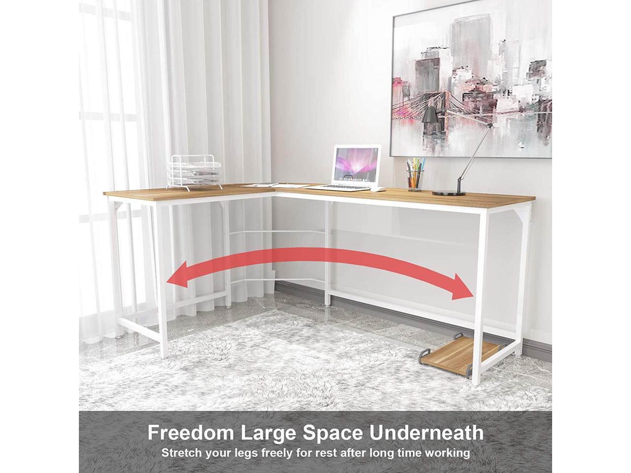 Gaming Computer Desks for Home Office PC Workstation Table,Black