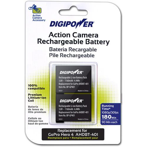 ReFuel GoPro Hero4 2Pk Battery Replacement AHDBT-401 w/11