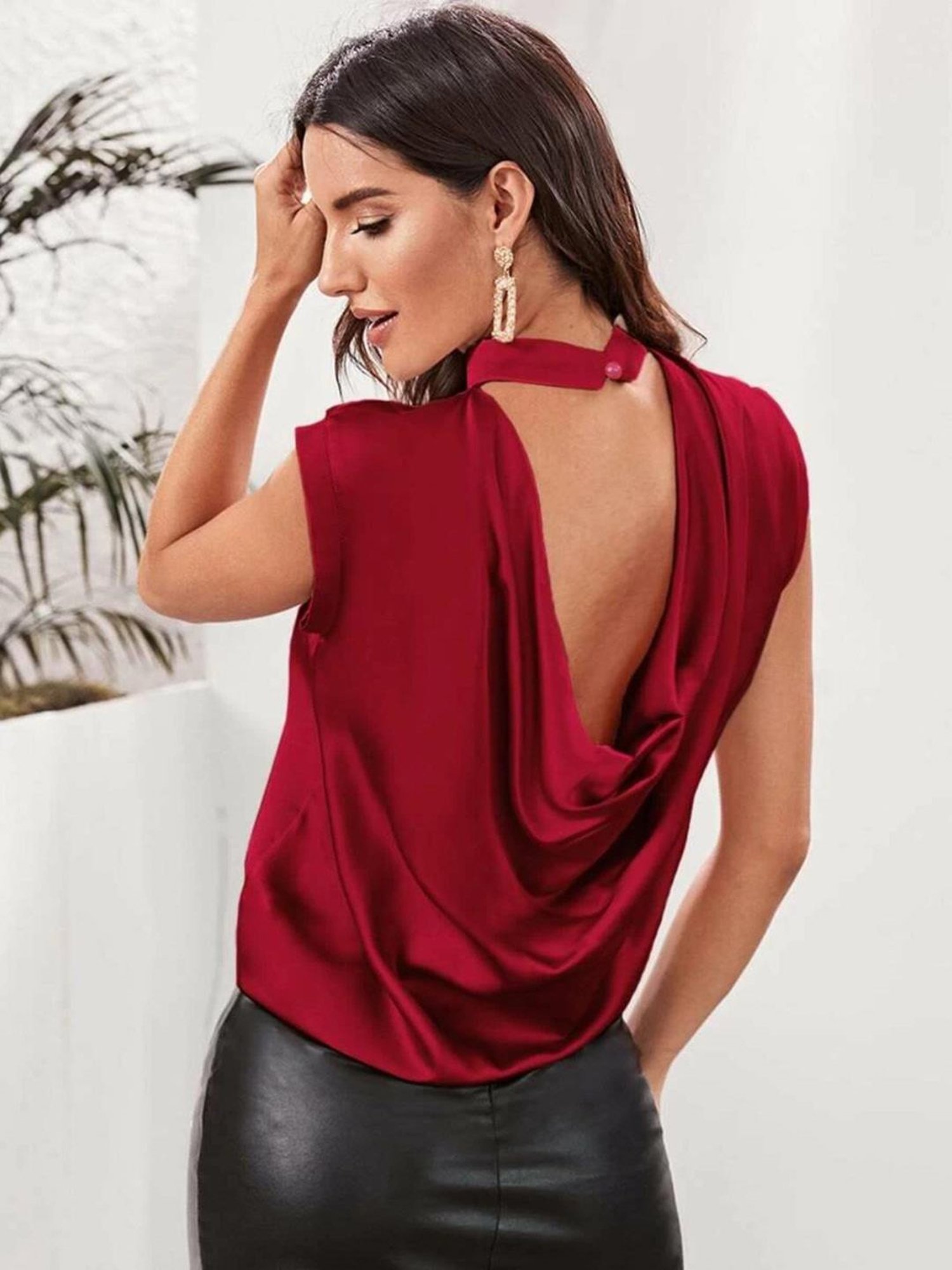 Kotty Maroon Relaxed Fit Top