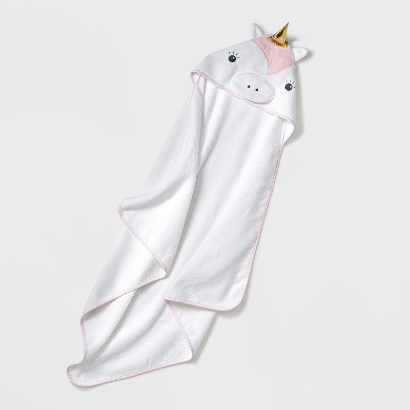 Baby Unicorn Hooded Towel - Cloud Island™ White