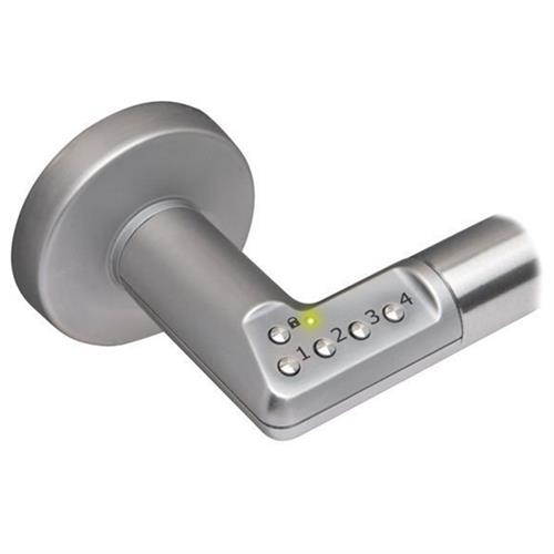 Mul-T-Lock LCK-CODE-IT-U8RH-26 Satin Chrome Right Hand Code-It Dual Mode Digital Lever With 2-3/8" Backset