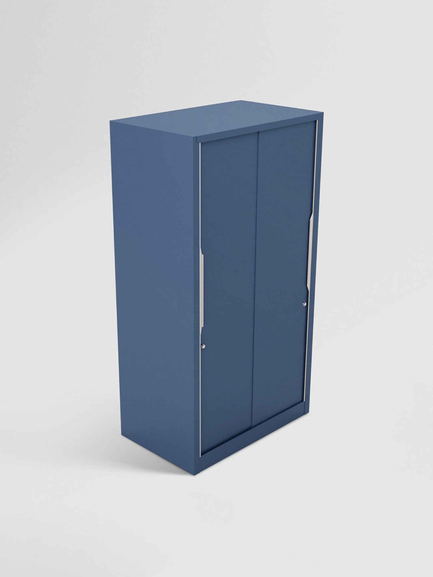 Godrej Interio Slide N Store Pro 2-Door Steel Wardrobe, Tex Phiroja Blue (1-Year Warranty, 1 Drawer)
