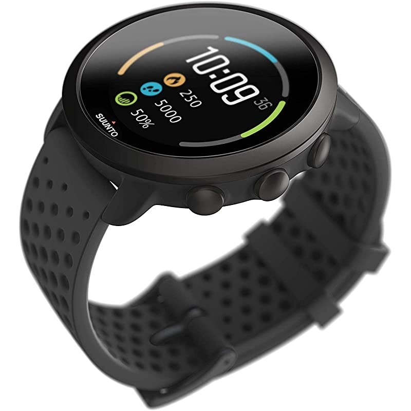 Suunto 3 New Edition Fitness Tracker Multisport Watch with Heart Rate Monitor, All Black with  Power Pack Bundle