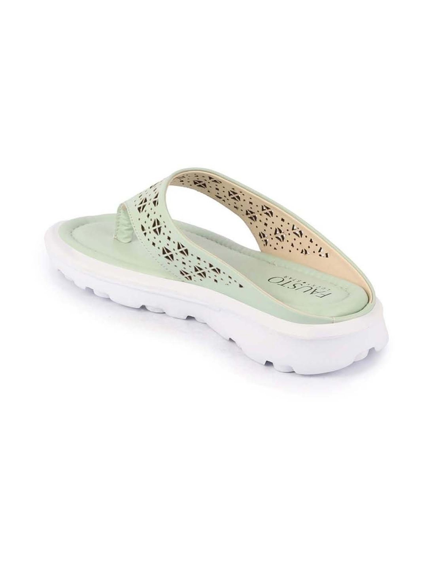 Fausto Women's Green Thong Sandals